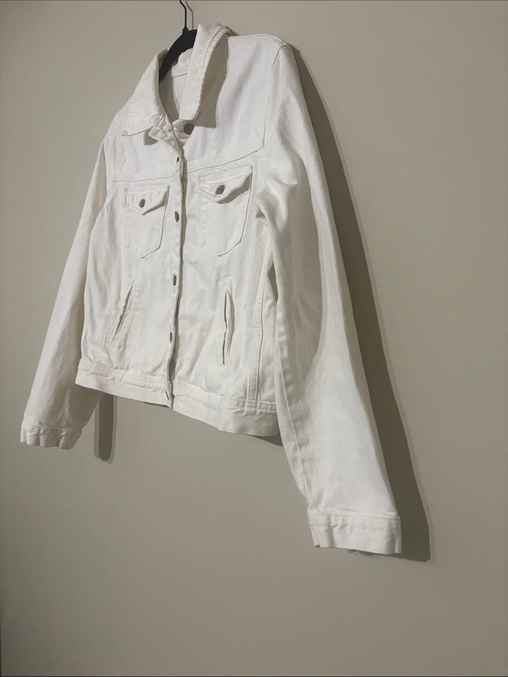 J. Crew White Denim Jacket - Women's Button-Front Trucker